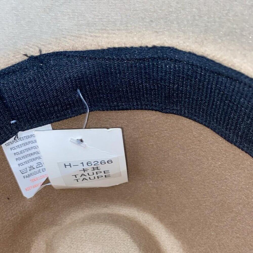 HAT WITH BLACK BAND AND GOLDEN STONES BY TAUPE - Picture 7 of 8